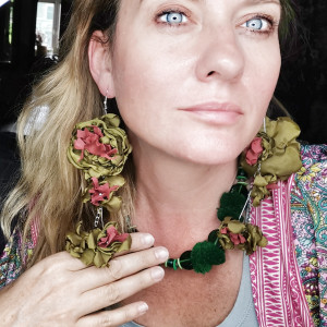 Kolczyki orientalne kwiaty