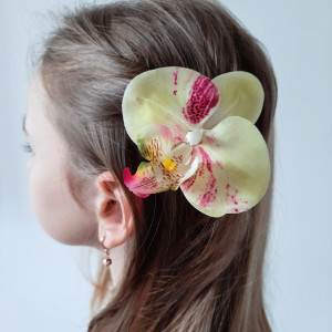 Spinka do włosów cytrynowa orchidea
