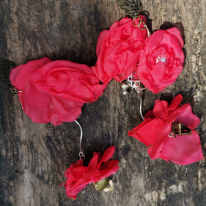 Klipsy boho  długie kwiaty polecam