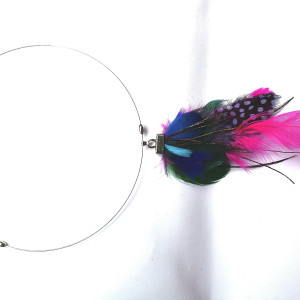 Naszyjnik obroża  pióra