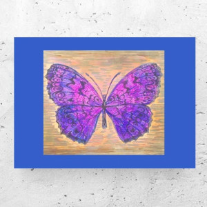 motylek plakat A4, motylek obrazek 21x30, retro plakat A4, plakat z motylkiem, obrazek z motylkiem, motyl plakat, motyl obrazek, boho posters a4, plakaty w stylu vintage, małe plakaty boho