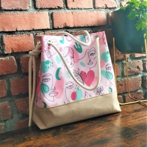 Bucket bag torba worek na lato kobiece twarze