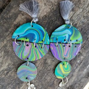 Klipsy etno boho wiszące