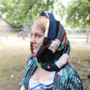 Komin patchworkowy kolorowy