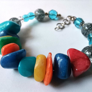 Bransoletka uniwersalna koraliki kamienie