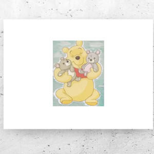 miś obrazek A4, Kubuś Puchatek plakat 21x30, plakat z Kubusiem Puchatkiem, plakat z misiami, plakat z misiem, miś plakat, misie obrazek A4, plakat dla dziecka, obrazek do pokoju dzieci