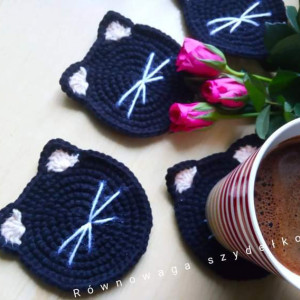 Kocia podkladka pod kubek coaster