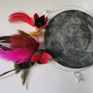 Naszyjnik obroża  pióra