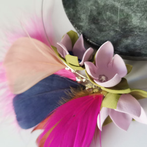 Naszyjnik obroża  pióra