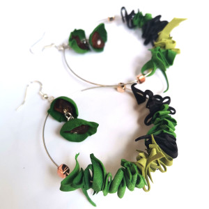 Kolczyki zielone dlugie