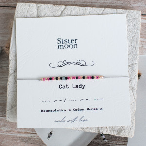 Bransoletka z kodem Morse'a Cat Lady
