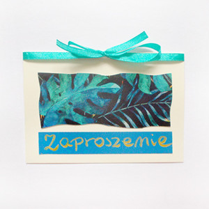 monstera zaproszenie puste, boho zaproszenia na imprezę, ogólne zaproszenie, proste zaproszenia, ładne zaproszenia, zaproszenia z monsterą