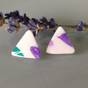 Kolczyki sztyfty z glinki polimerowej