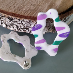 Kolczyki sztyfty z glinki polimerowej