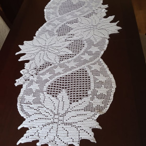 Duży bieżnik bożonarodzeniowy serweta na Boże Narodzenie vintage