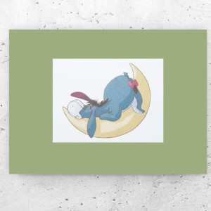 nowy plakat dla dziecka, Kubuś Puchatek plakat z osiołkiem, bajkowe plakaty dla dzieci, osiołek plakat A4, Kłapouchy plakat do dziecięcego pokoju, obrazek dla chłopca, obrazek dla dziewczynki