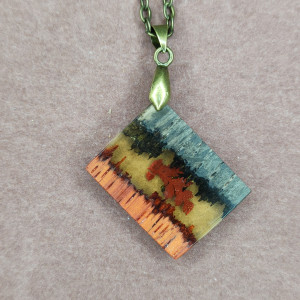 Wisiorek "Padouk and Black Oak"