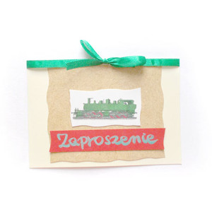 lokomotywa zaproszenie bez tekstu, zaproszenie z lokomotywą, vintage zaproszenie, zaproszenia dla chłopaka, zaproszenie dla chłopca, męskie zaproszenie, fajne zaproszenia