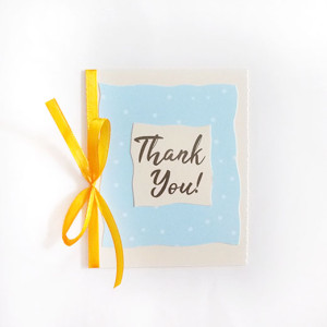 kartka dziękuję, kartka thank you, niebieskie podziękowania, kartka z podziękowaniem, kartki podziękowania, pastelowe podziękowania karnety