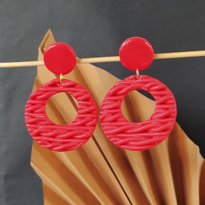 Kolczyki koła z glinki polimerowej