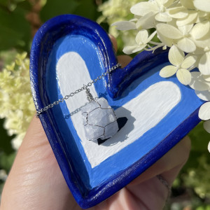 Naszyjnik niebieski kalcyt