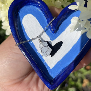 Naszyjnik niebieski kalcyt