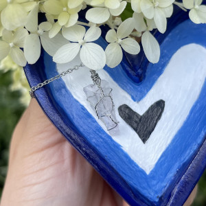 naszyjnik wahadełko KRYSZTAŁ GÓRSKI - kamień manifestacji, nowych początków, intuicji