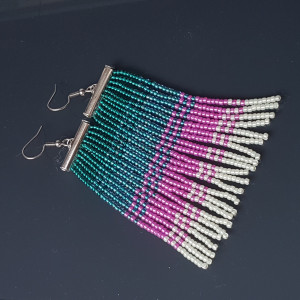 Kolczyki Frędzle Pędzlem Malowane2