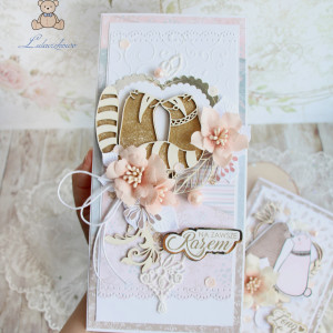 Kartka ślubna pamiątka, z szopikami "Forest Celebration" GOTOWA