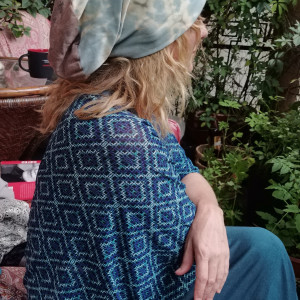 Czapka codzienna smerfetka farbowana