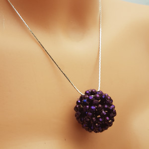 Naszyjnik Purple ball