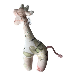 Żyrafa Romantica - grzechotka z bawełny dla niemowlaka