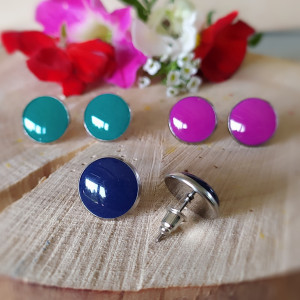 Kolczyki sztyfty z masy fimo trzypak