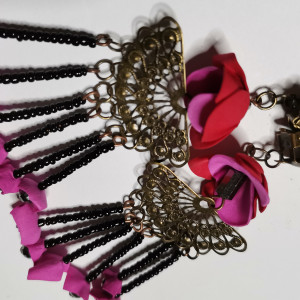 Klipsy kwiaty orient