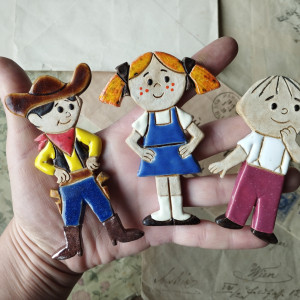 Zestaw 3 magnesów bajkowych