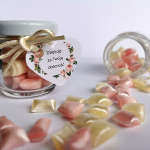Cukierki w mini słoiczkach - podziękowania dla gości