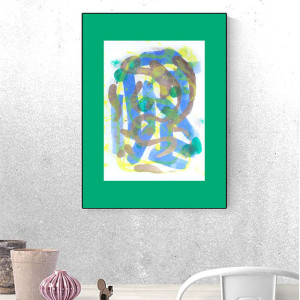 minimalistyczna abstrakcja 30x40, nowoczesna grafika na ścianę, abstrakcyjny rysunek A3, oryginalna grafika do biura, minimalizm obraz A3, dekoracja do loftu