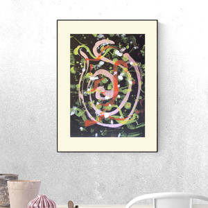 minimalizm rysunek 30x40, abstrakcja obrazek A3, abstrakcyjna grafika do domu, minimalistyczna dekoracja na ścianę, nowoczesny rysunek do loftu