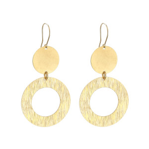 Kolczyki w kształcie złotych kół c1104