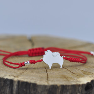 Szpic miniaturowy / Pomeranian - bransoletka z psem, srebro 925