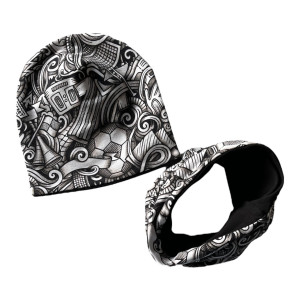 Komplet czapka i komin dla chłopca (obwód 46 cm)