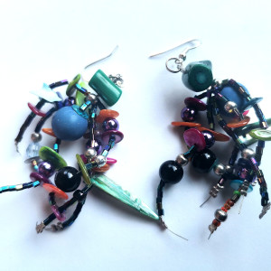 Kolczyki koralikowe-odwiedzę panią po zmroku,