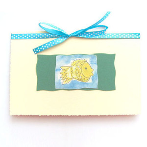 rybka kartka, kartka z rybką, śmieszna kartka bez życzeń, zwierzęta kartki, bajkowe kartki, kartka dla dziewczyny, kartka dla chłopaka, zabawne kartki