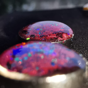 Okrągłe kolczyki różowe kolczyki z żywicy rękodzieło na prezent