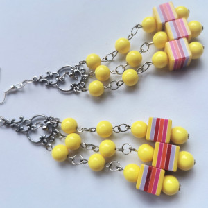 Kolczyki żółte dlugie