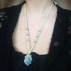 Naszyjnik regulowany makrama Celestyn