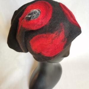 Czapka wełną filc merino