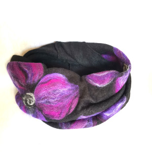 Komin wełniany czarny  tuba