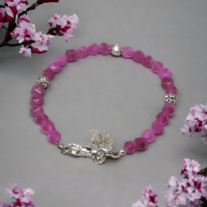 Delikatna bransoletka z różowych Turmalinów