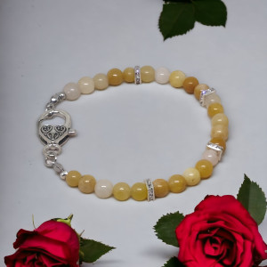 Ciekawa bransoletka z żółtych Opali